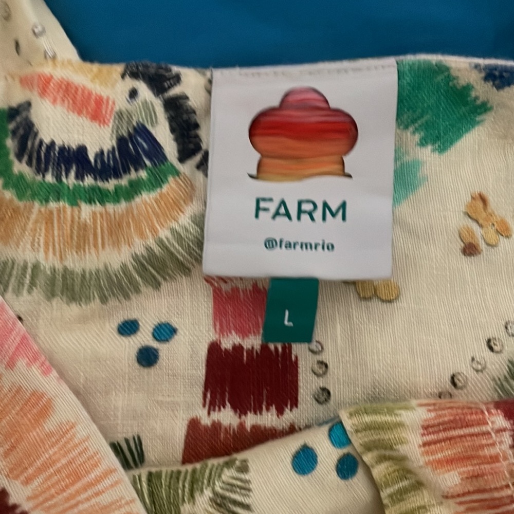 Linen Mini Dress - Farm Rio - Picture 2 of 7